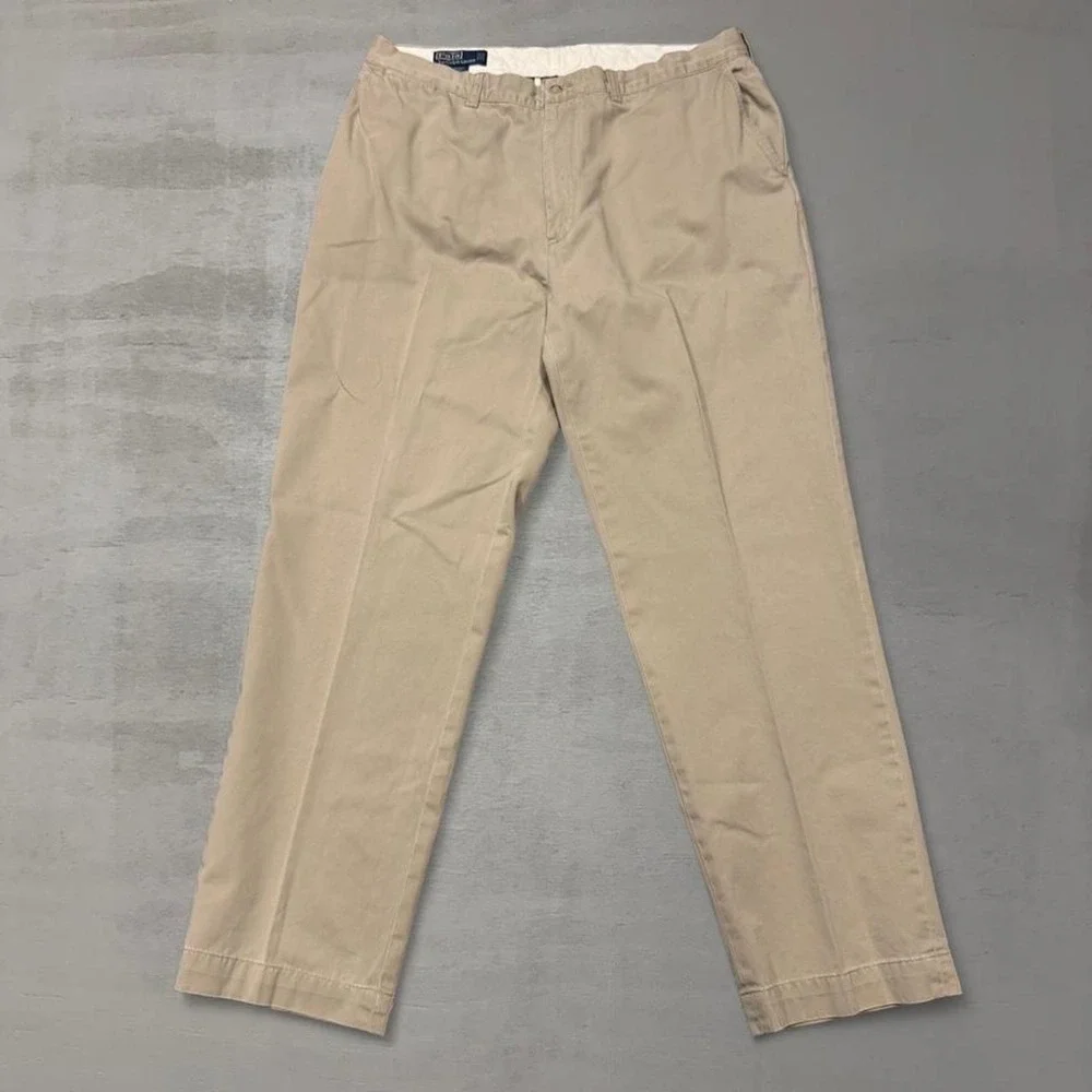 Polo Ralph Lauren‎ Prospect Pant Tan Khaki Cotton Chino Straight Leg 38 x 32